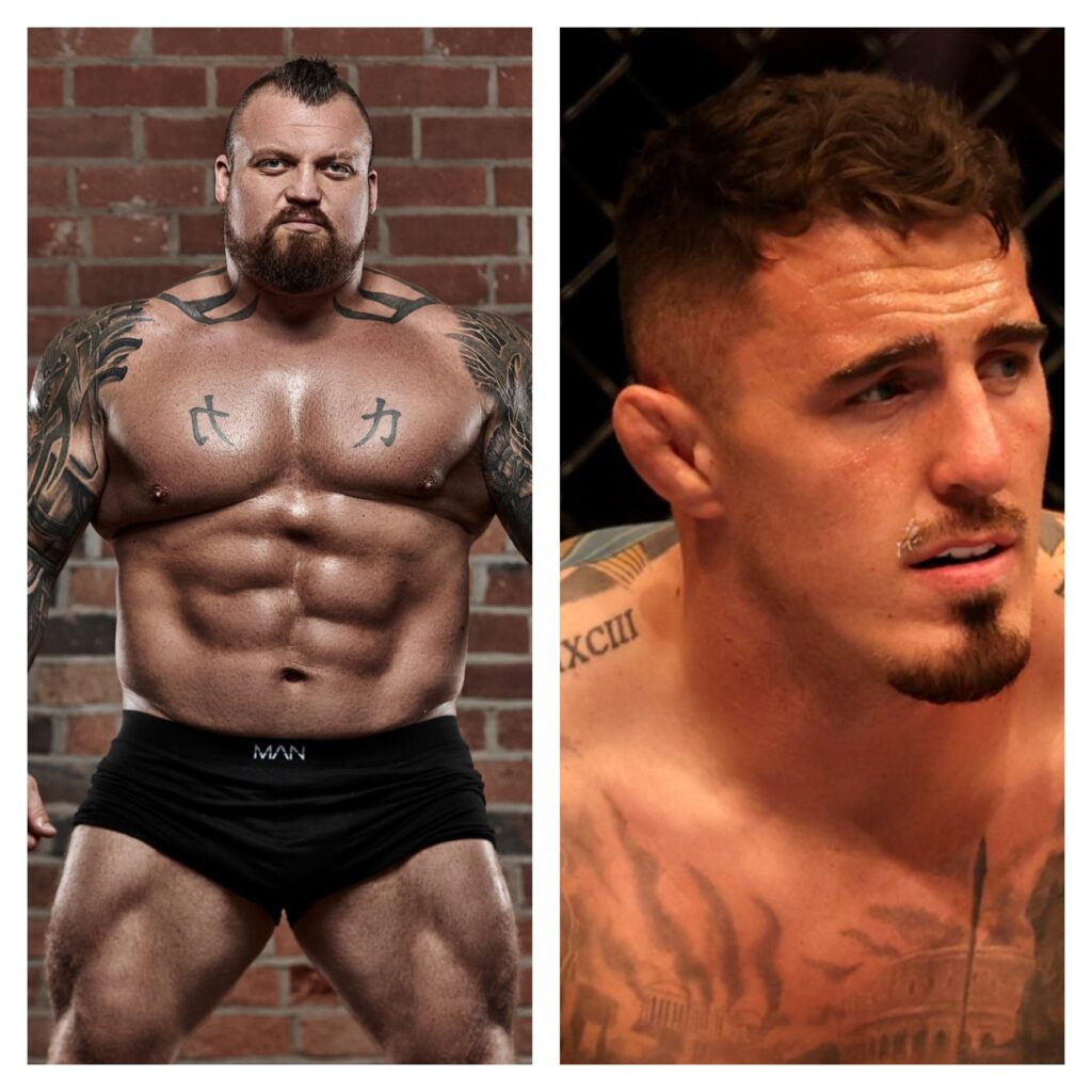 Aspinall laat ‘World’s Strongest Man’ Eddie Hall zich klein voelen tijdens sparsessie