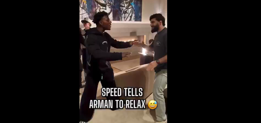 Arman Tsarukyan geeft iShowSpeed worstelles tijdens virale video ISHOWSPEED