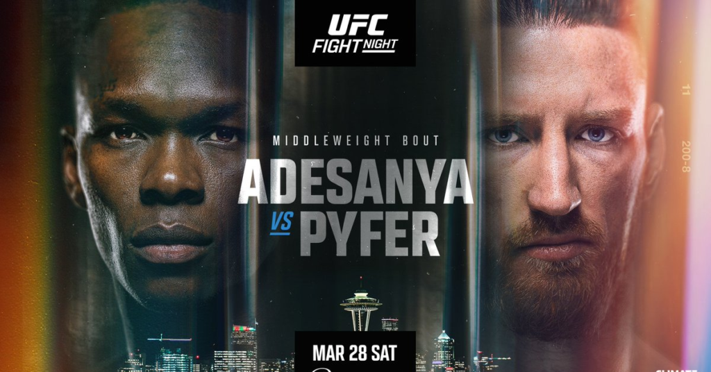 Israel Adesanya wint van Joe Pyfer op UFC Seattle Muziek UFC Seattle: Met welke nummers komen Israel Adesanya en Joe Pyfer op?